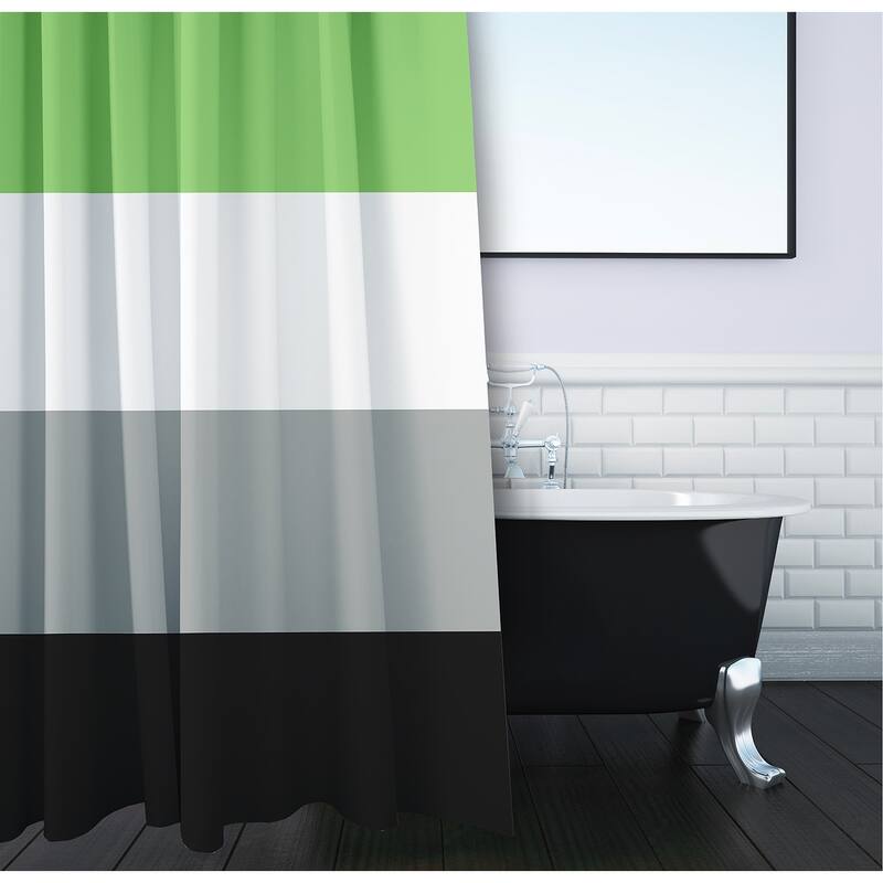Inclusive Pride Flag Durable Poly Shower Curtain