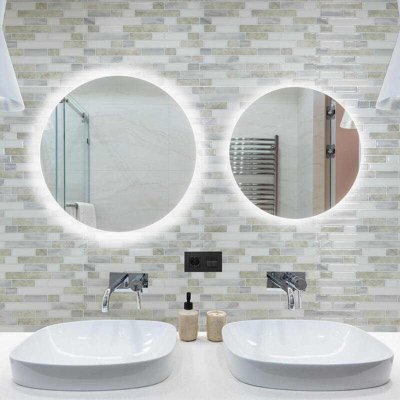 Art3d 10pcs Peel and Stick Backsplash Thickened Tiles, 12''x12'', Cover 10 Sq.Ft. - 11.8"x11.8"