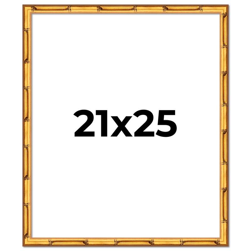 21x25 Frame Gold Bamboo Picture Frame - Complete Modern Photo Frame