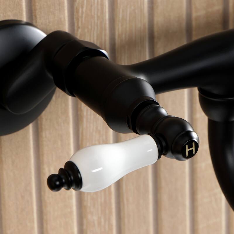 Kingston Brass Kingston Two-Handle 2-Hole Wall Mount Bathroom Faucet