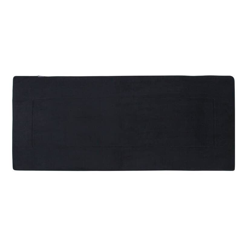 Ultra-Soft Extra-Thick Non-Slip Memory Foam Long Bath Runner Mat 2 ft x 5 ft - 5ftx2ft - Black