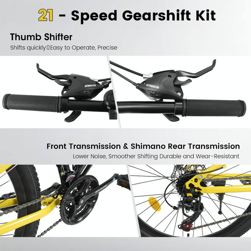 26 Inch Shock Fork Plus Shock Absorber 21-speed Mountain Bike