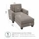 preview thumbnail 8 of 35, Stockton Chaise Lounge with Arms by Bush Furniture