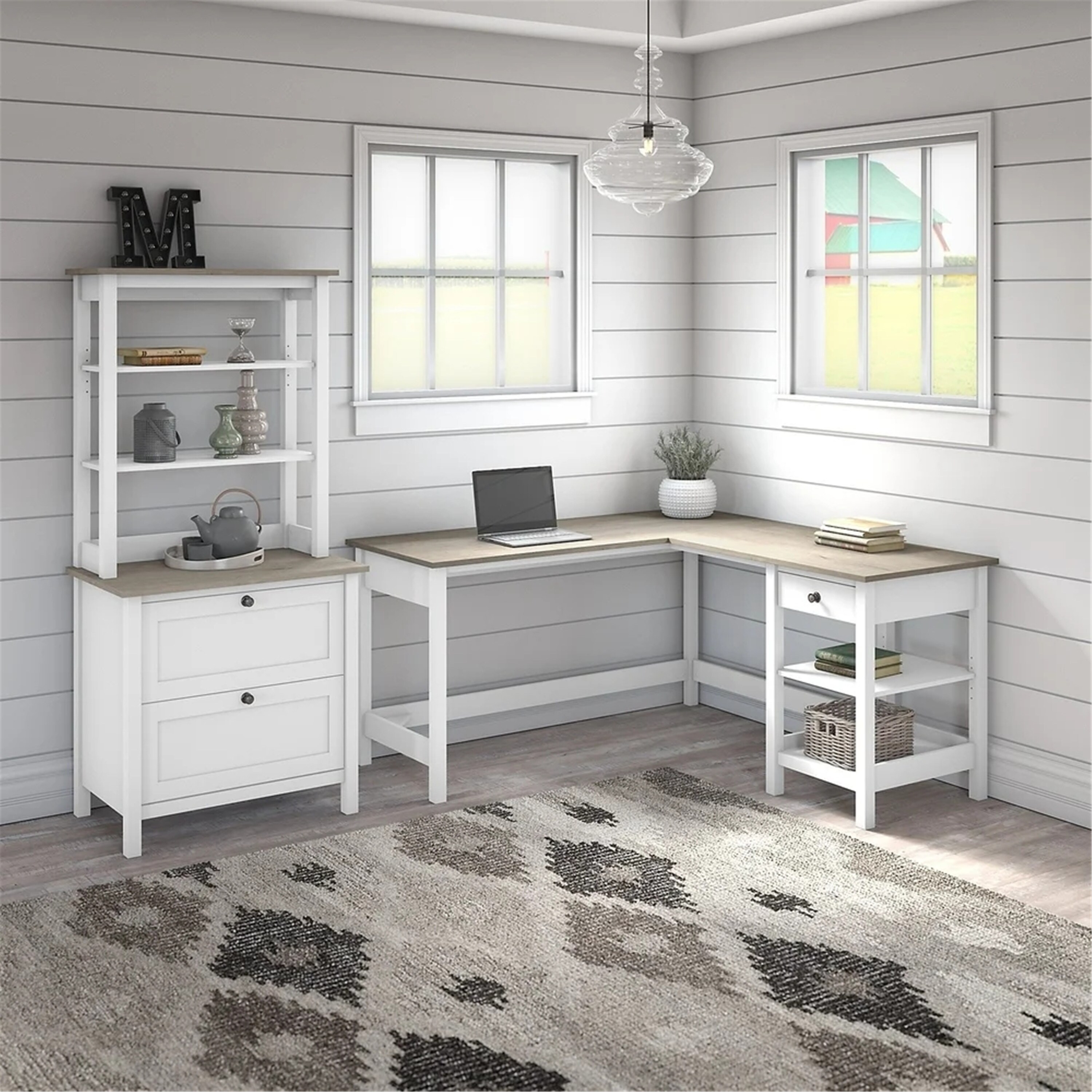 The gray barn orchid gulch computer desk with shop drawers