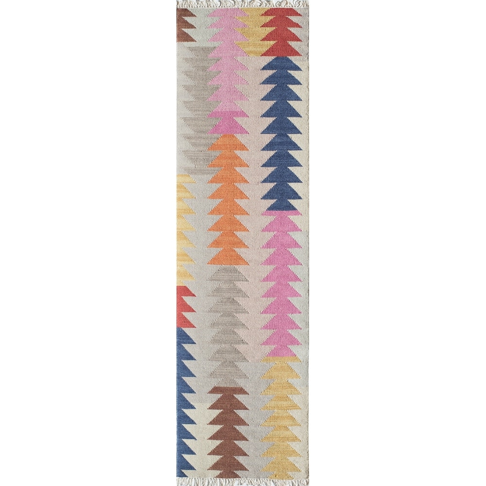 Momeni Caravan Hand Woven Wool Geometric Area Rug