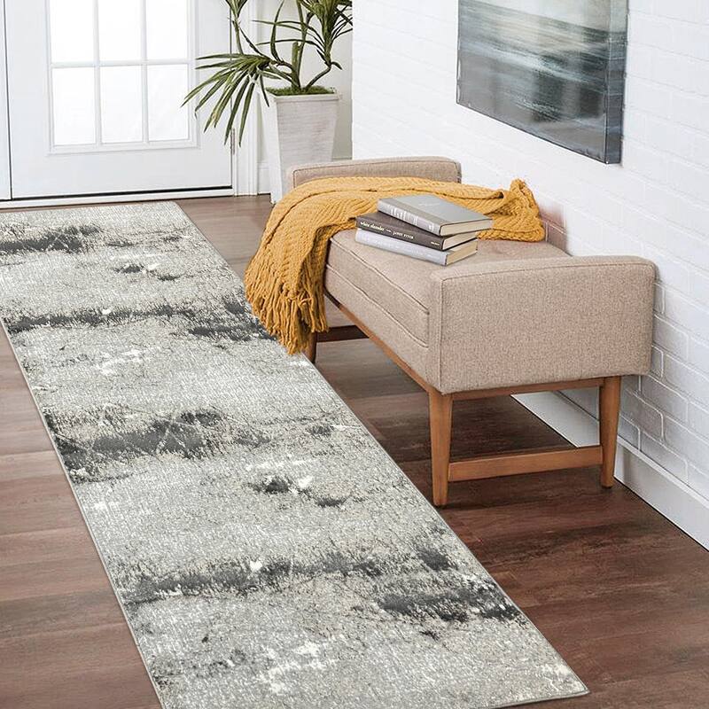 Sevita Transitional Abstract Polyester Indoor Area Rug