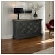 preview thumbnail 1 of 6, Tyler Creek Lattice Black/Grey Oak Plank Dining Room Server Black/Gray