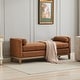 preview thumbnail 2 of 42, 66.34"W Elegant Upholstered Bench, Daybed, Ottoman with Wood Legs & 2 Bolster Pillows for End of Bed, Bedroom, Living Room