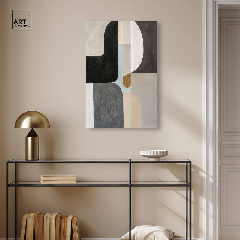 Interlocking Segments III Canvas by Art Remedy, Gallery Wrapped