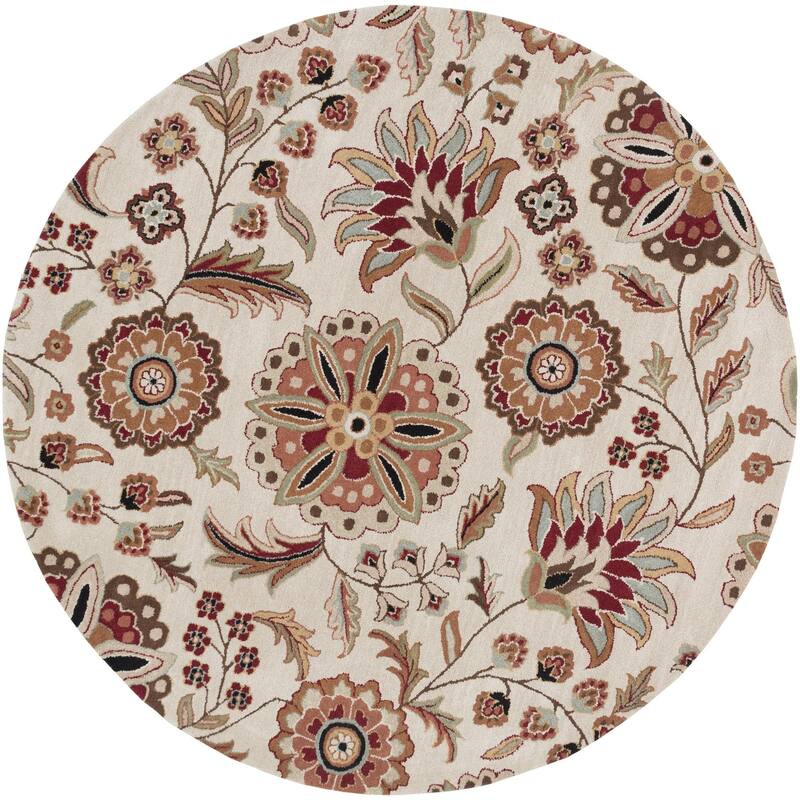 Livabliss Athena Transitional Area Rug - Beige - 4' x 4' Round