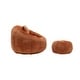 preview thumbnail 15 of 30, Modern Bean Bag Chairs, Comfy Round Chair for Adults with Ottoman, Leisure Single Sofa Reading Chair with Pillow