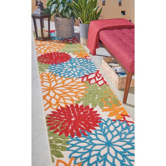 Nourison Aloha Floral Modern Indoor/Outdoor Area Rug
