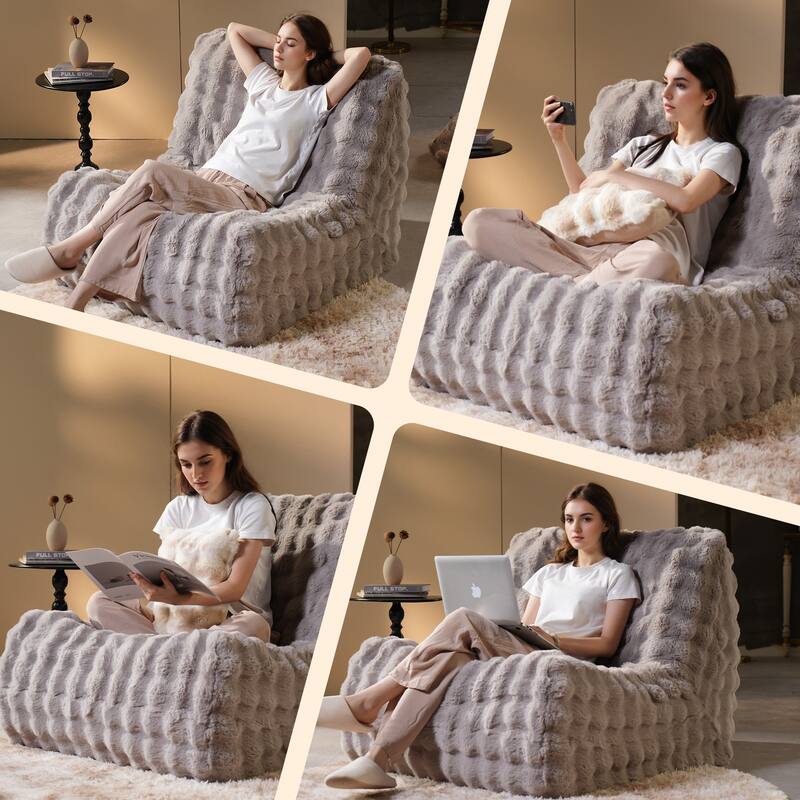 HOOOWOOO Lazy Floor Sofa Couch Corner Fireside Chair