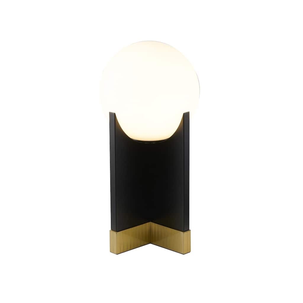 Modern 1-Light Stain Brass Globe Table Lamp