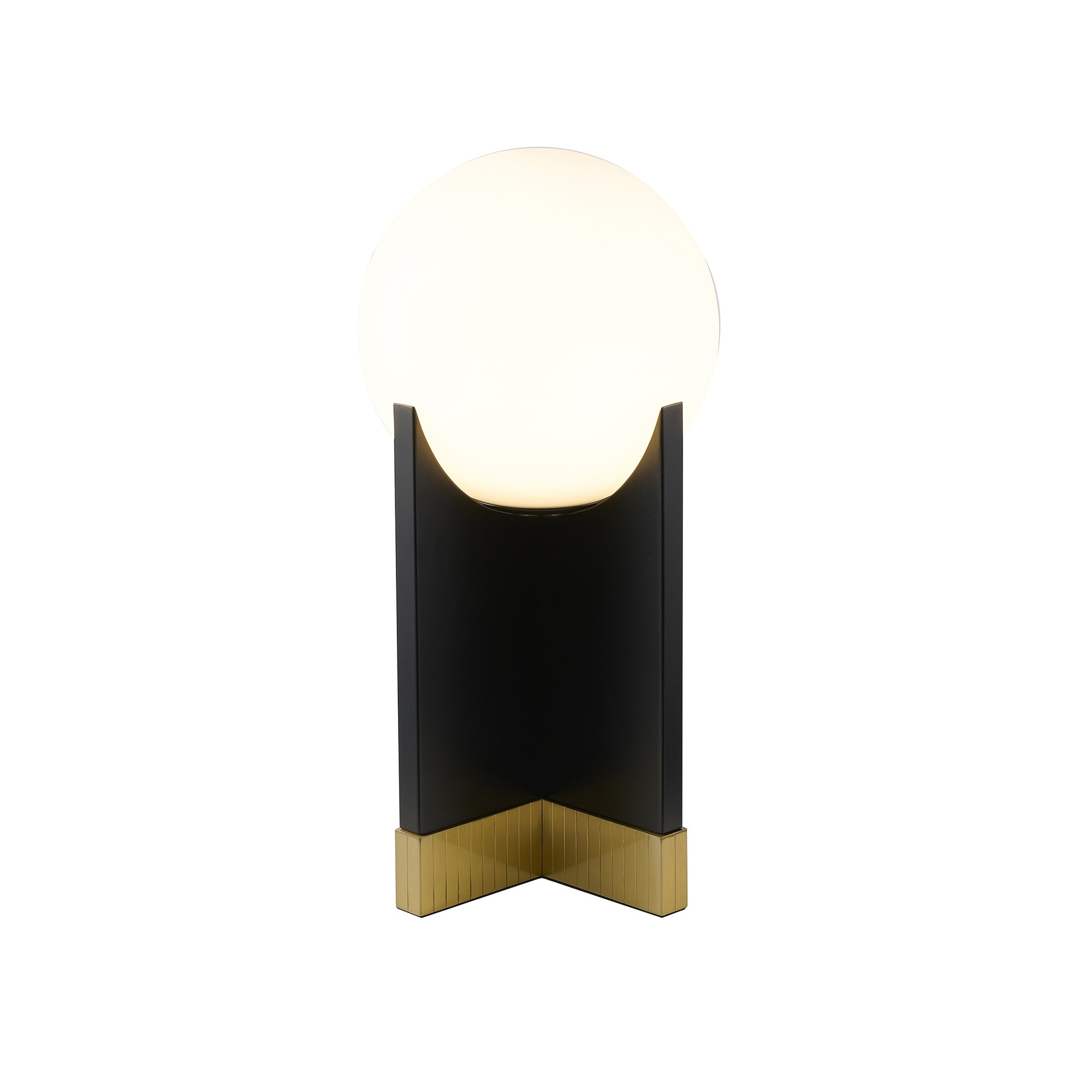 Modern 1-Light Stain Brass Globe Table Lamp