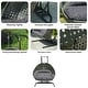 preview thumbnail 6 of 13, 2-Person Hanging Egg Swing Chair with Metal Stand Handcrafted Wicker Breathable Cushion
