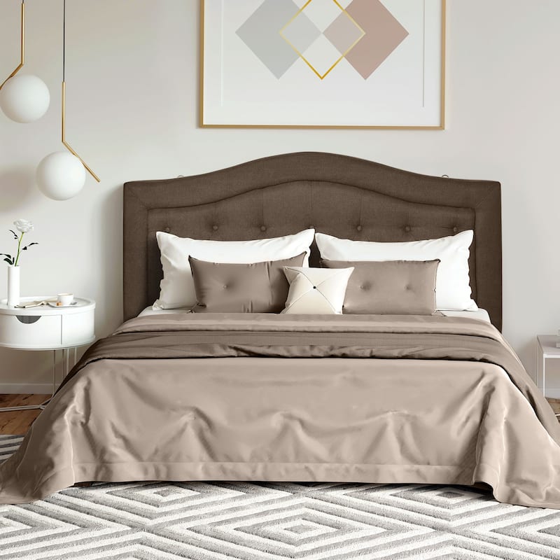 HOMCOM Upholstered Headboard, Button Tufted Bedhead Board, Home Bedroom Decoration for Full-Sized Beds
