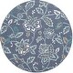 preview thumbnail 2 of 7, Cesarina Floral Indoor/ Outdoor Area Rug - 8'9" Round - 8'9" Round