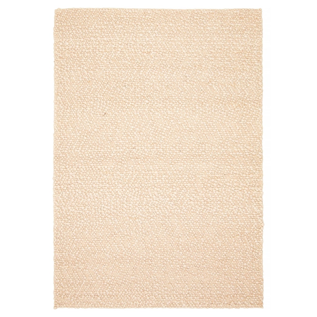 ECARPETGALLERY Braid weave Sienna Beige Wool Rug - 5'2 x 7'6