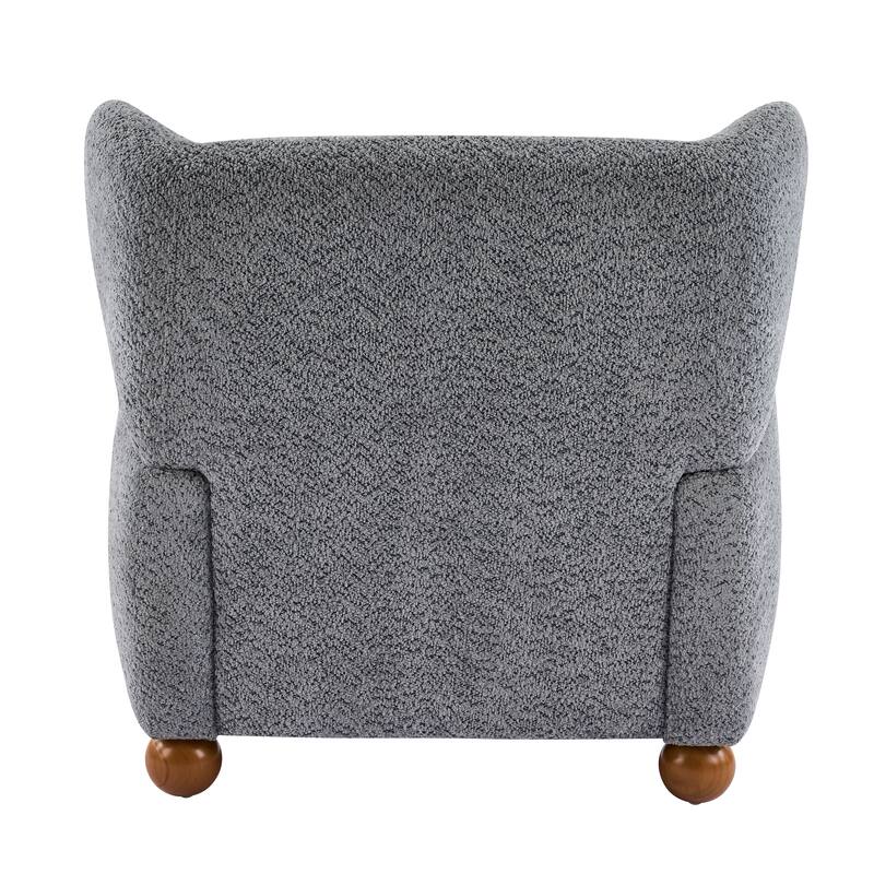 Christopher Knight Home - Wingback Modern Upholstered Club Chair with Wooden Legs