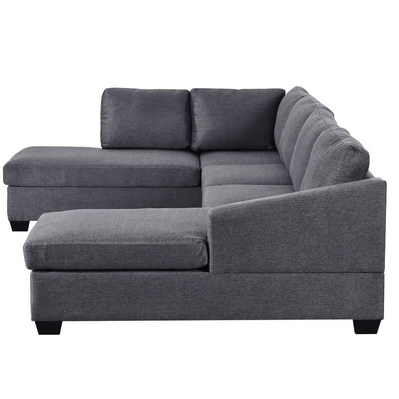 Modern Large Upholstered UShape Sectional Sofa Bed Bath & Beyond