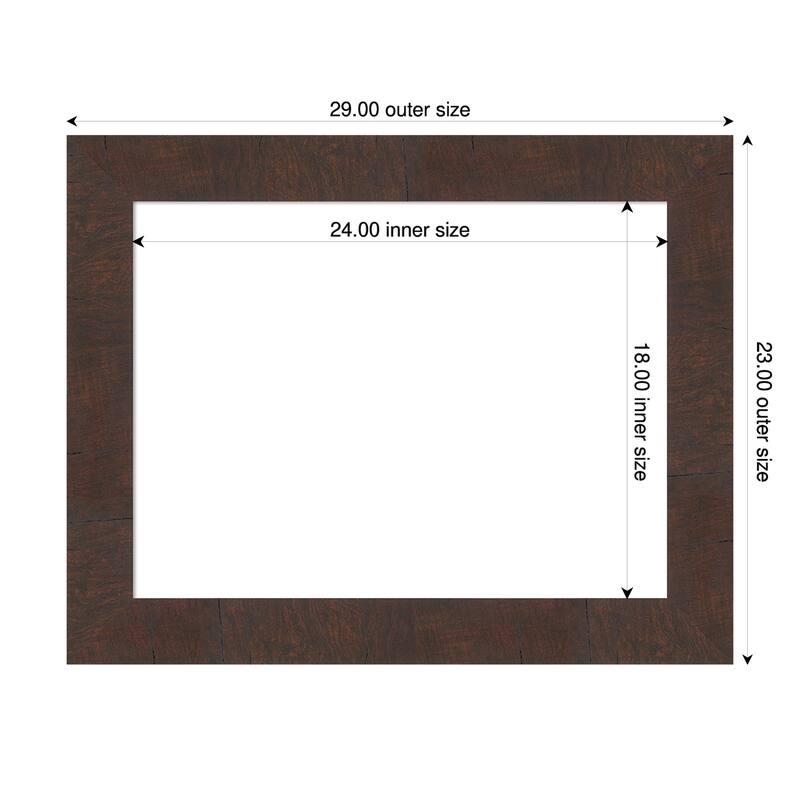 Amanti Art Wildwood Brown Framed Dry Erase Magnetic Board - 29 x 23 in