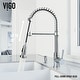 preview thumbnail 15 of 156, VIGO Edison 19" H Single Handle Pull-Down Sprayer Kitchen Faucet