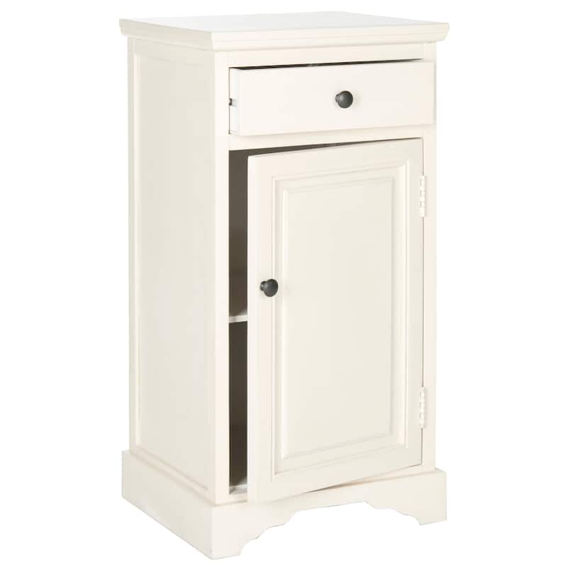 SAFAVIEH Jett White Storage Cabinet - 16" x 13.8" x 31.5"