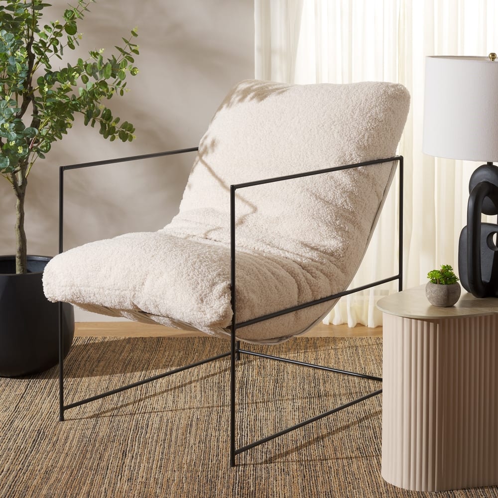 SAFAVIEH Corrie Pillow Top Accent Chair - 26" W x 42" D x 37" H - 26"W x 42"D x 37"H