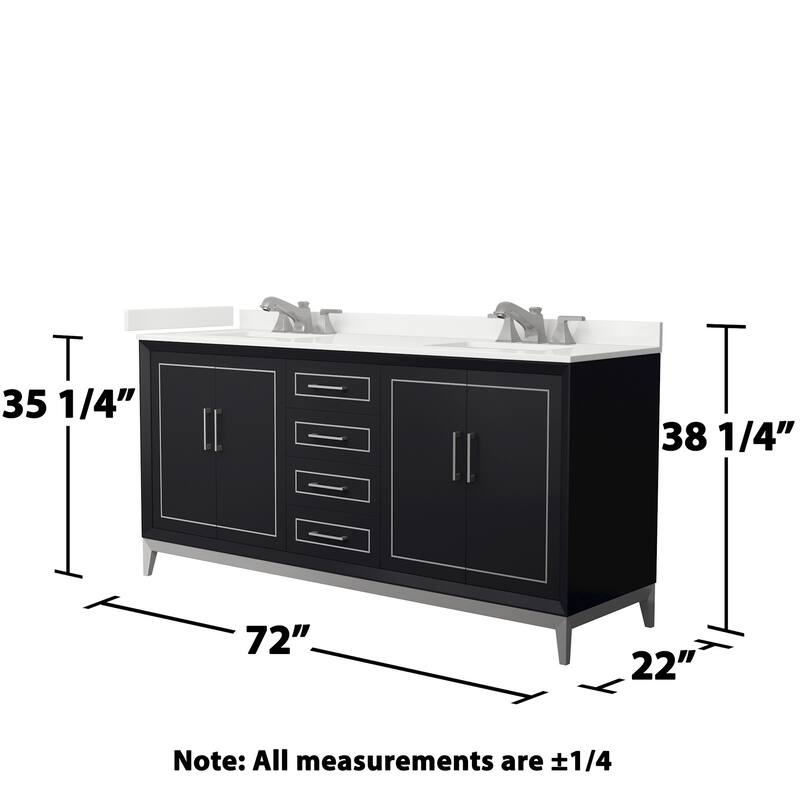Wyndham Collection WCH515172D-QTZ-US3MXX Marlena 72" Free Standing