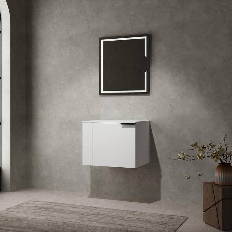24" Oak Bathroom Vanity Cabinet with Generous Storage, Soft-Close Doors, and Easy Assembly (Sink Not Included) - 23.62in L Engineered Wood - 23.62in L Ameican White Oak