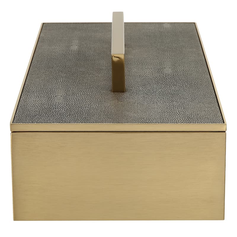 Uttermost Wessex Gray Box - 14"W x 4.75"H x 7"D