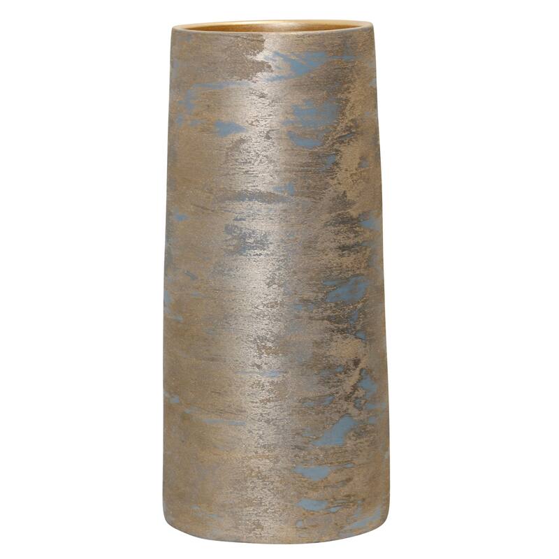 StyleCraft Small Vase - Hand Painted - Blue - 11"L x 11"W x 24"H
