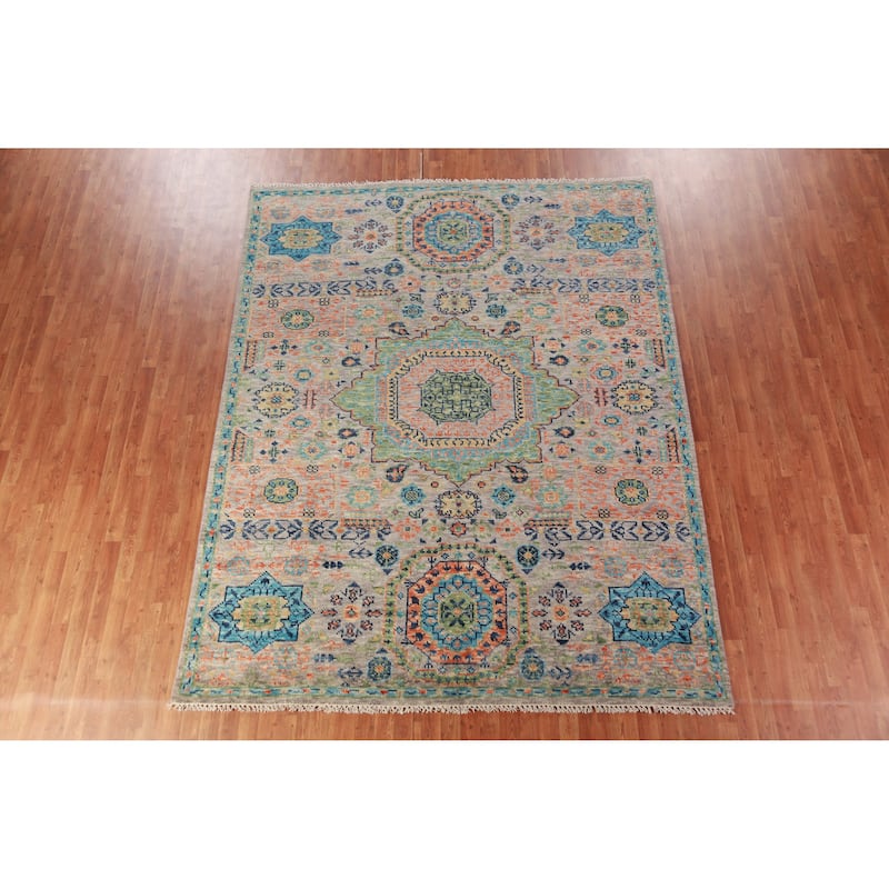 Traditional Kazak Indian Area Rug Handmade Wool Carpet - 7'11"x 10'1"