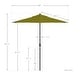 preview thumbnail 46 of 68, California Umbrella 7.5' Round Crank Lift Auto Tilt 8 Rib Aluminum Patio Umbrella, Bronze Finish, Olefin Royal Blue Fabric