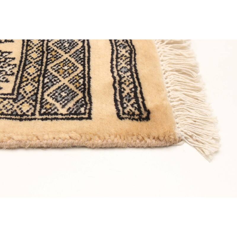 ECARPETGALLERY Hand-knotted Peshawar Bokhara Beige Wool Rug - 3'1 x 5'0
