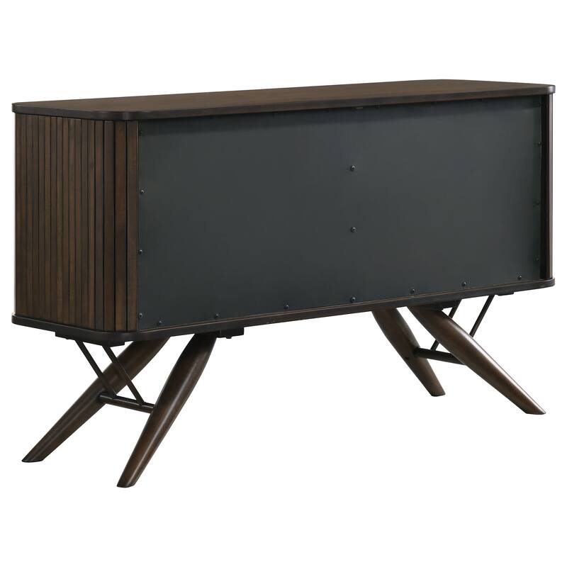 Wes 2-Door Sideboard Buffet Storage Cabinet Dark Walnut