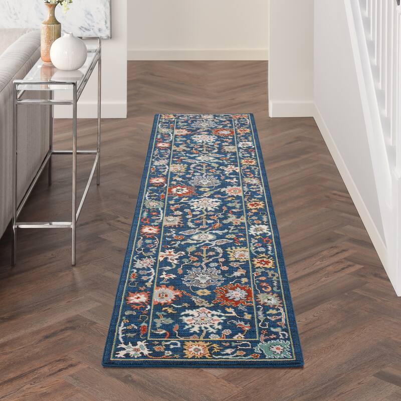 Nourison Parisa Traditional Bordered Floral Area Rug