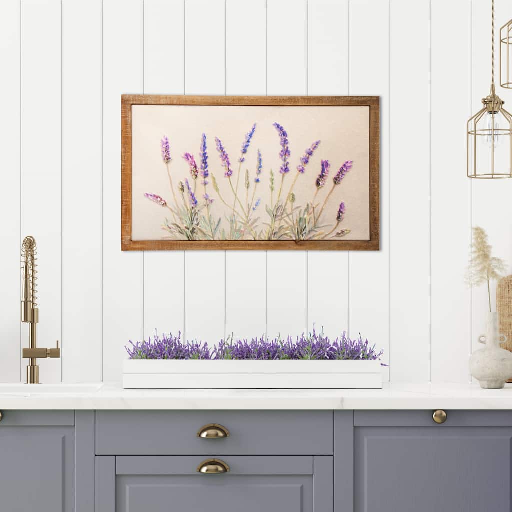 Wood And Metal Painted Lavender Frame 26 x 15.75"T - 15.75