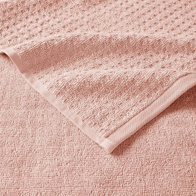 Cotton Waffle Jacquard Antimicrobial Bath Towel 6 Piece Set