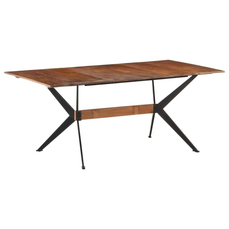 vidaXL Dining Table Kitchen Table Dining Room Dinner Table Solid Mango Wood - 70.9"x35.4"x29.9"