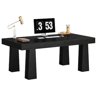 Industrial 63" Executive Computer Desk Workstation for Home Office