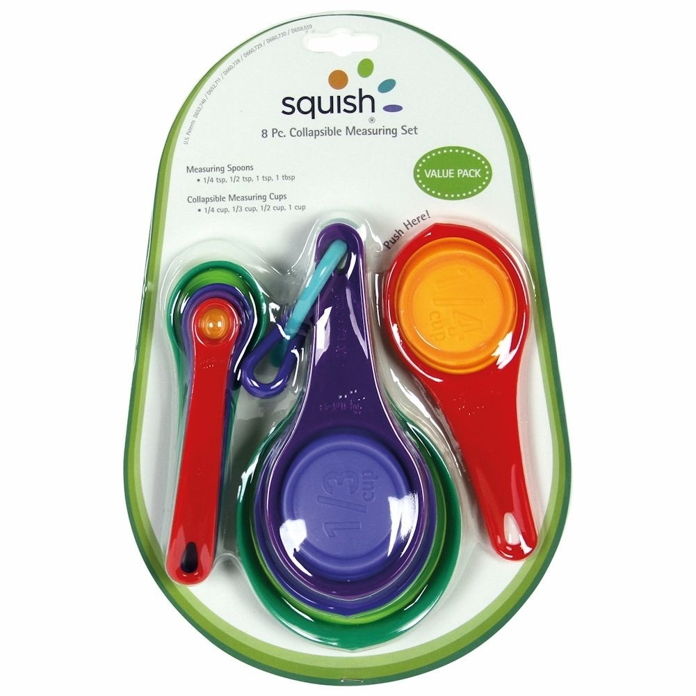 Great Choice Products Collapsible Measuring Cups And Spoons Set, Silicone  Measuring Cups And Spoons, Plastic Measuring