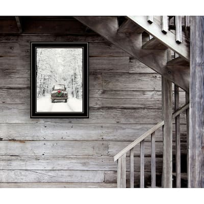 TrendyDecor4U Contemporary "Antique Christmas" Framed Print Wall Art by Lori Deiter