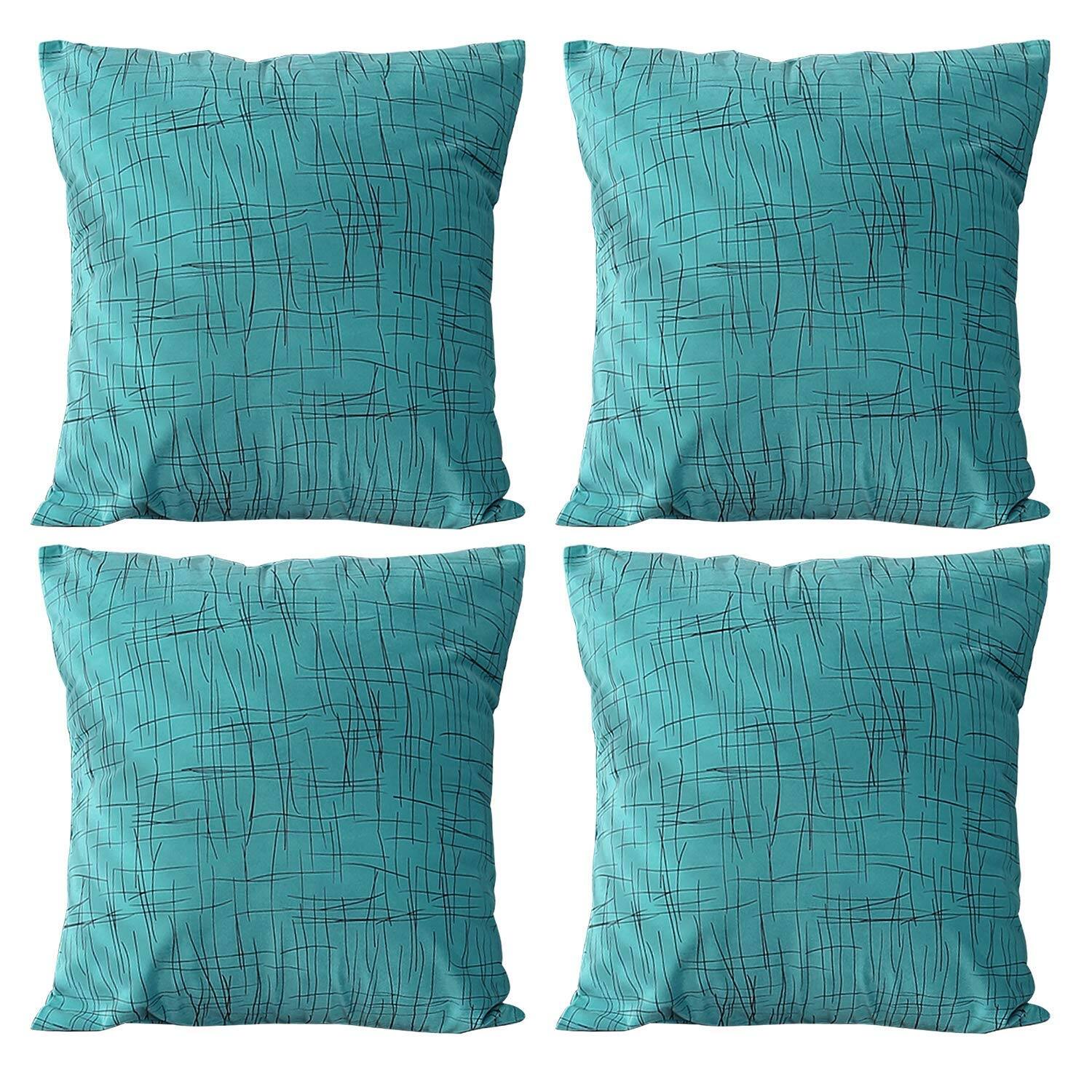 Stitch Embossed Pattern Decorative Super Soft Velvet Pillow Case Bed