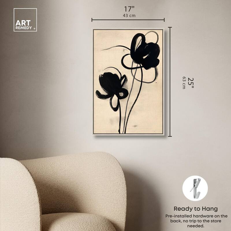 Florals in the Minimal I Canvas by Art Remedy
