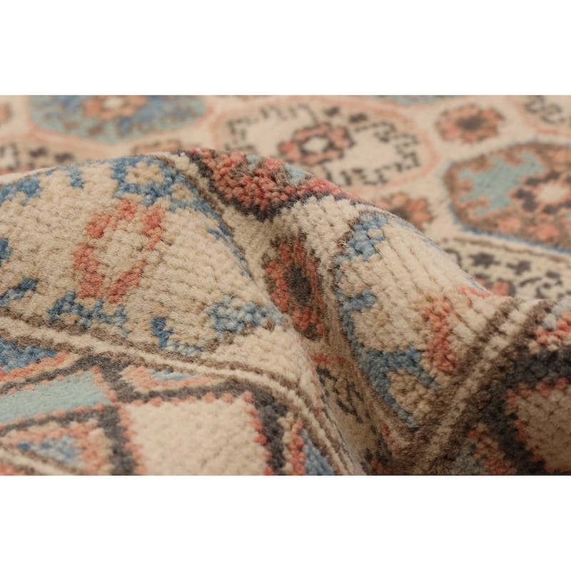 ECARPETGALLERY Hand-knotted Finest Ghazni Ivory Wool Rug - 6'6 x 9'4