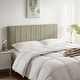 preview thumbnail 8 of 28, Nestl Upholstered Wall Mounted Easy Assemble Channel Stitched Headboard Olive Green - Queen