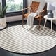 preview thumbnail 3 of 31, SAFAVIEH Handmade Cambridge Dellie Modern Moroccan Wool Rug 4' Round - Silver/Ivory - Round
