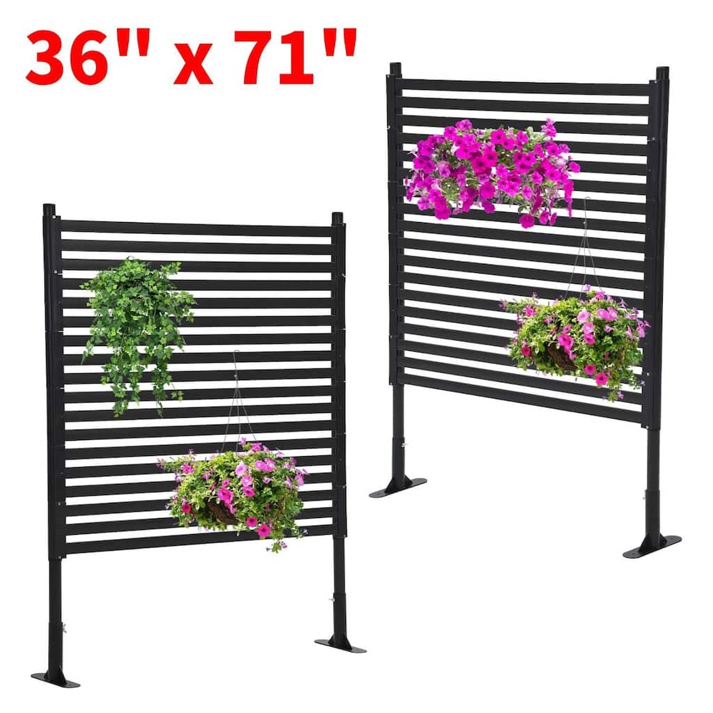 36" x 71" Freestanding Outdoor Privacy Screen, Privacy Fence Screen for Backyard Patio Garden